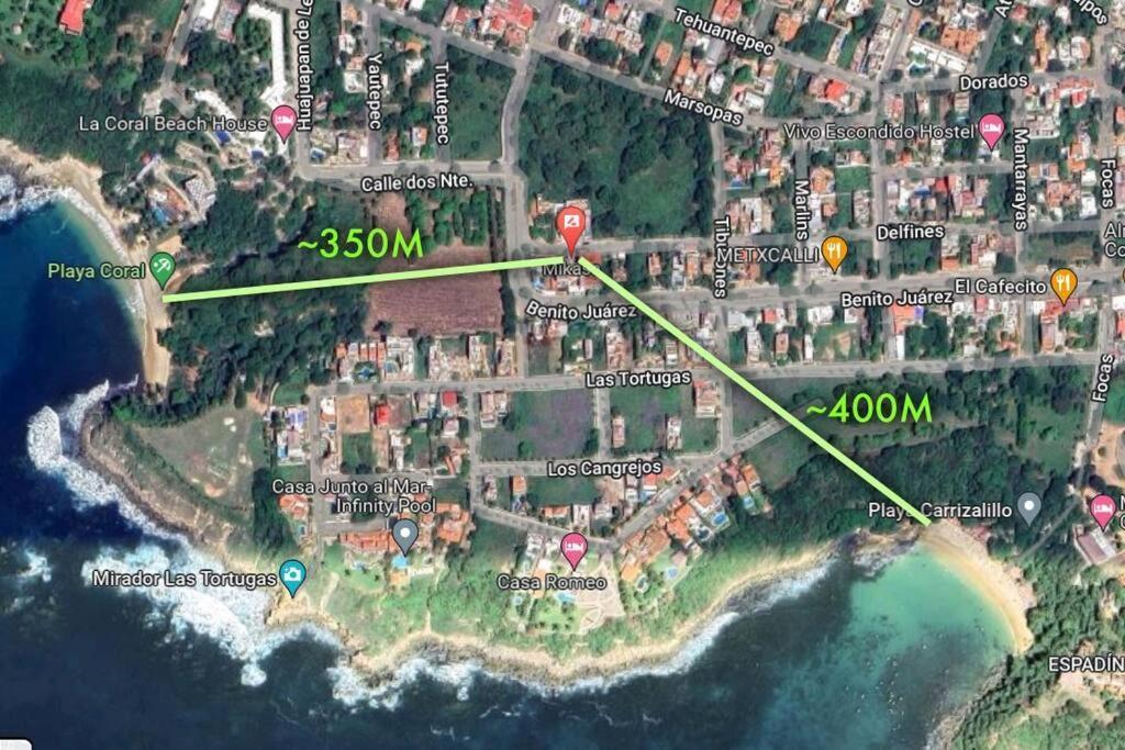 Studio -Trees At Mikasa- Near Beach, Pool, Fast Wifi, Ac & King Bed Puerto Escondido  Exterior photo